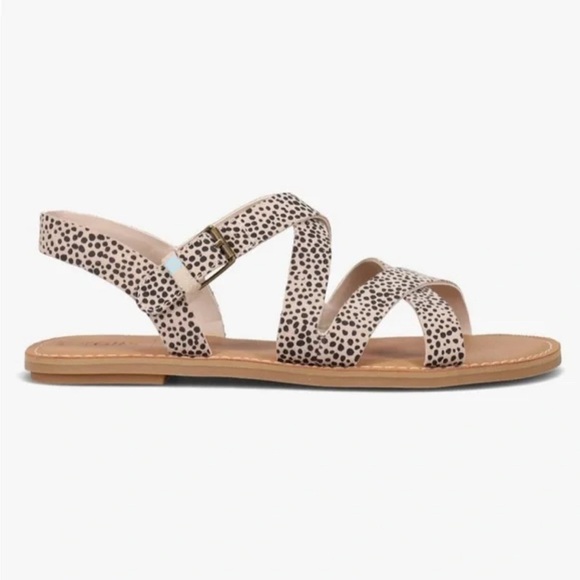 TOMS Sicily Cheetah Print Multi Strap Adjustable Women’s Sandals size W 8.5 - Picture 1 of 3